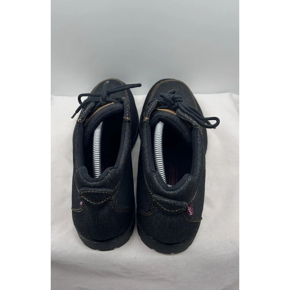 Levi Strauss Mens Size 8.5 Blue Denim Ankle‎ Lace Up Loafers